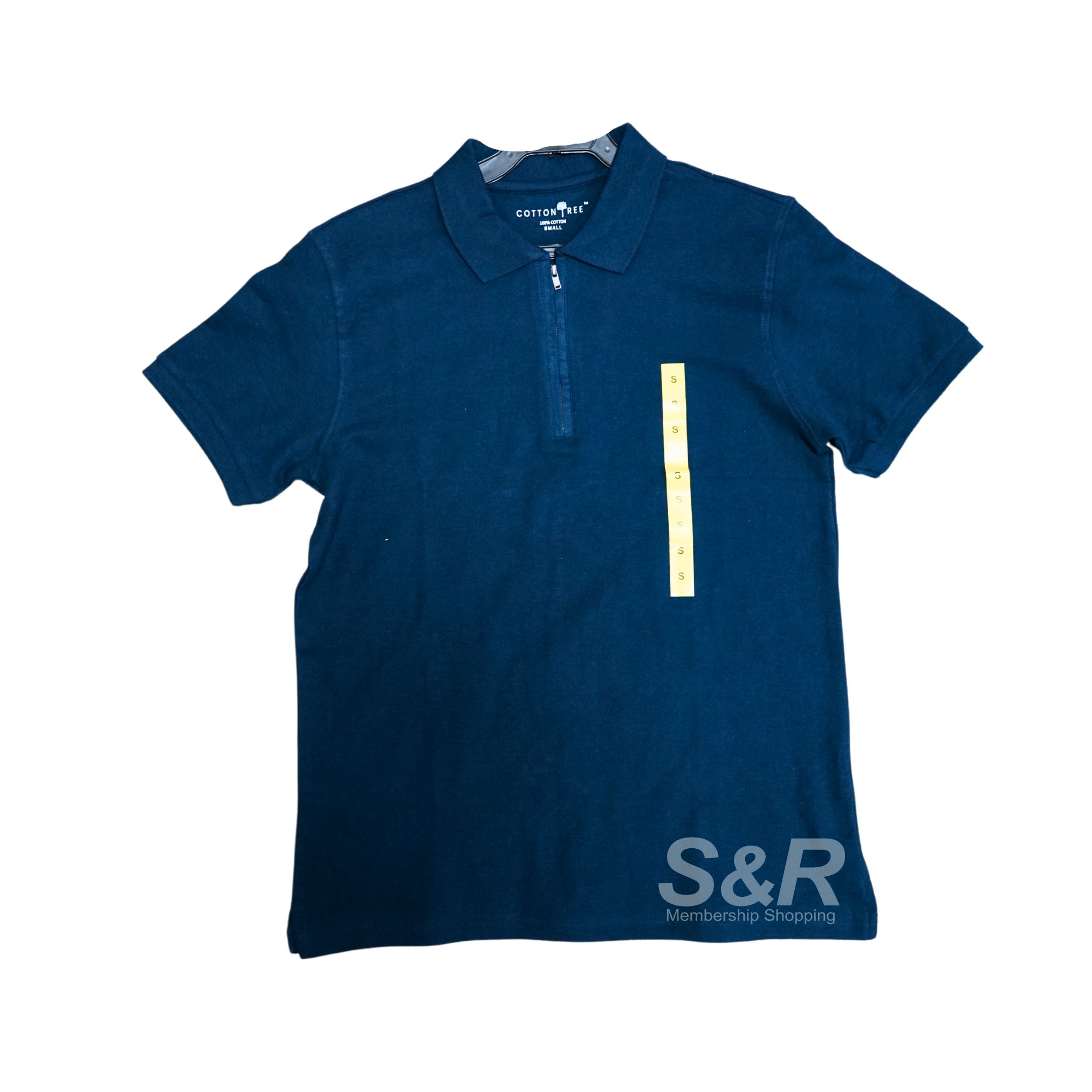 Cotton Tree Half-Zip Polo Navy Small Cotton Tree Half-Zip Polo Navy Small